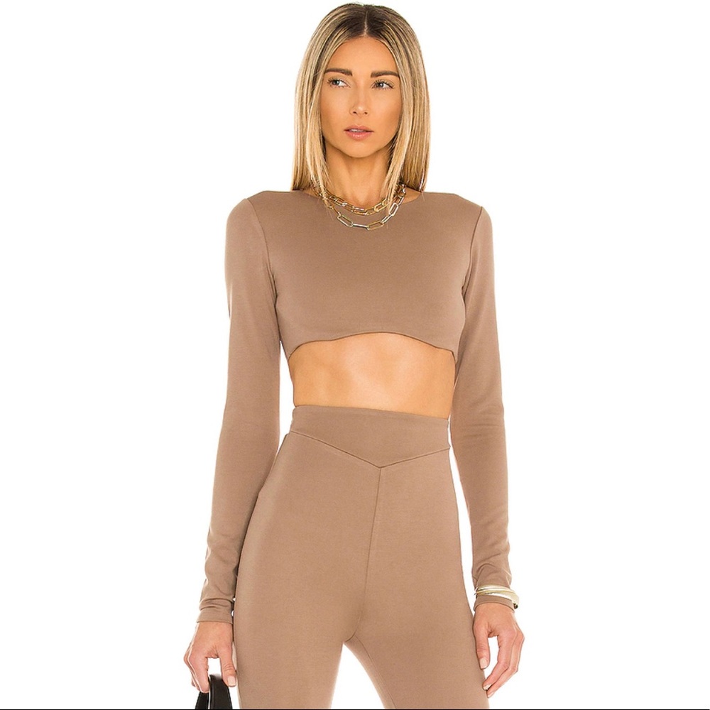 x REVOLVE Ellis Crop Top in Taupe
Michael Costello